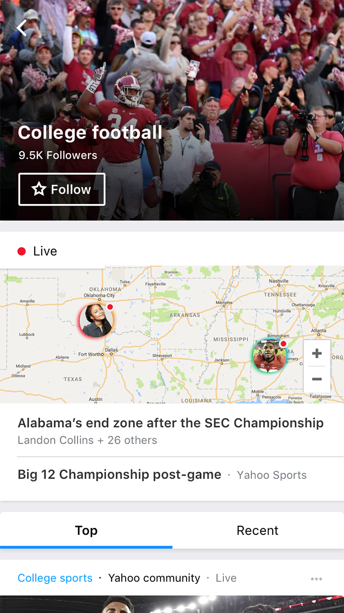 Screenshot of camera app