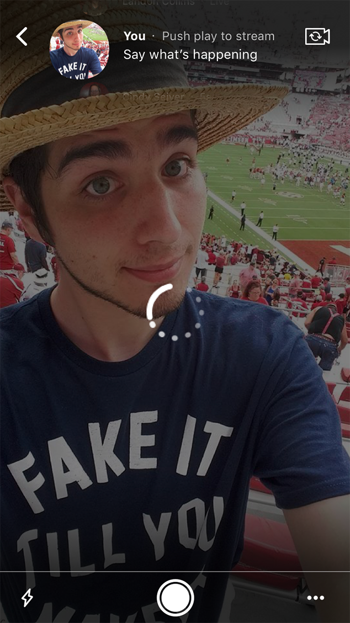 Screenshot of camera app