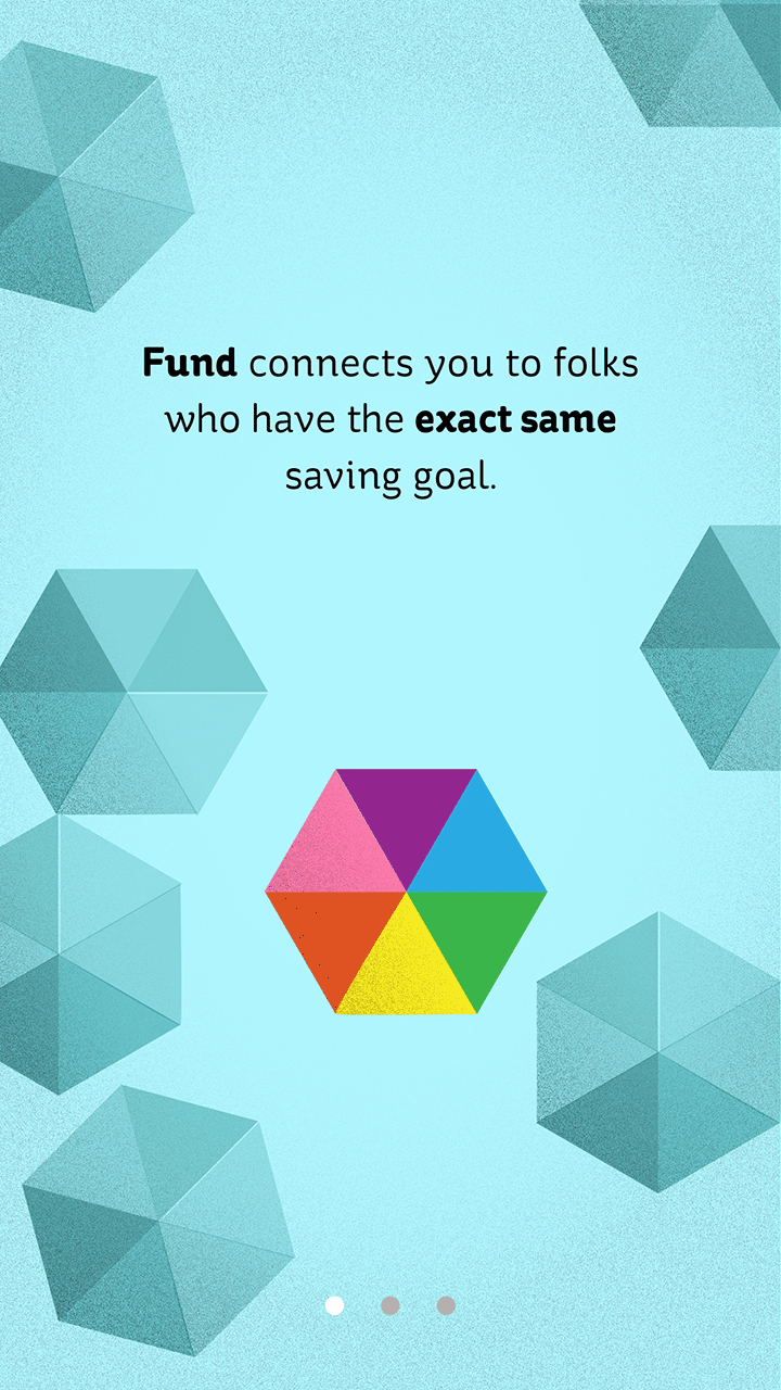 Screenshot of finance app welcome screen concept