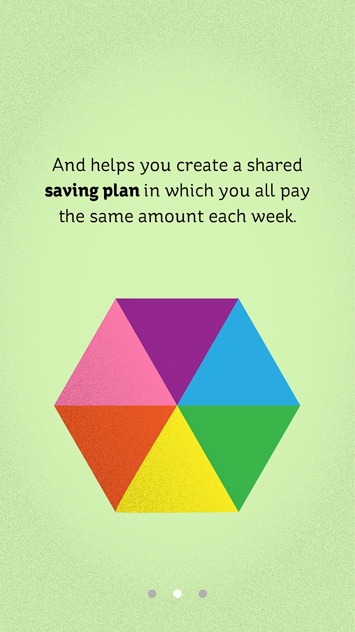 Screenshot of finance app welcome screen concept