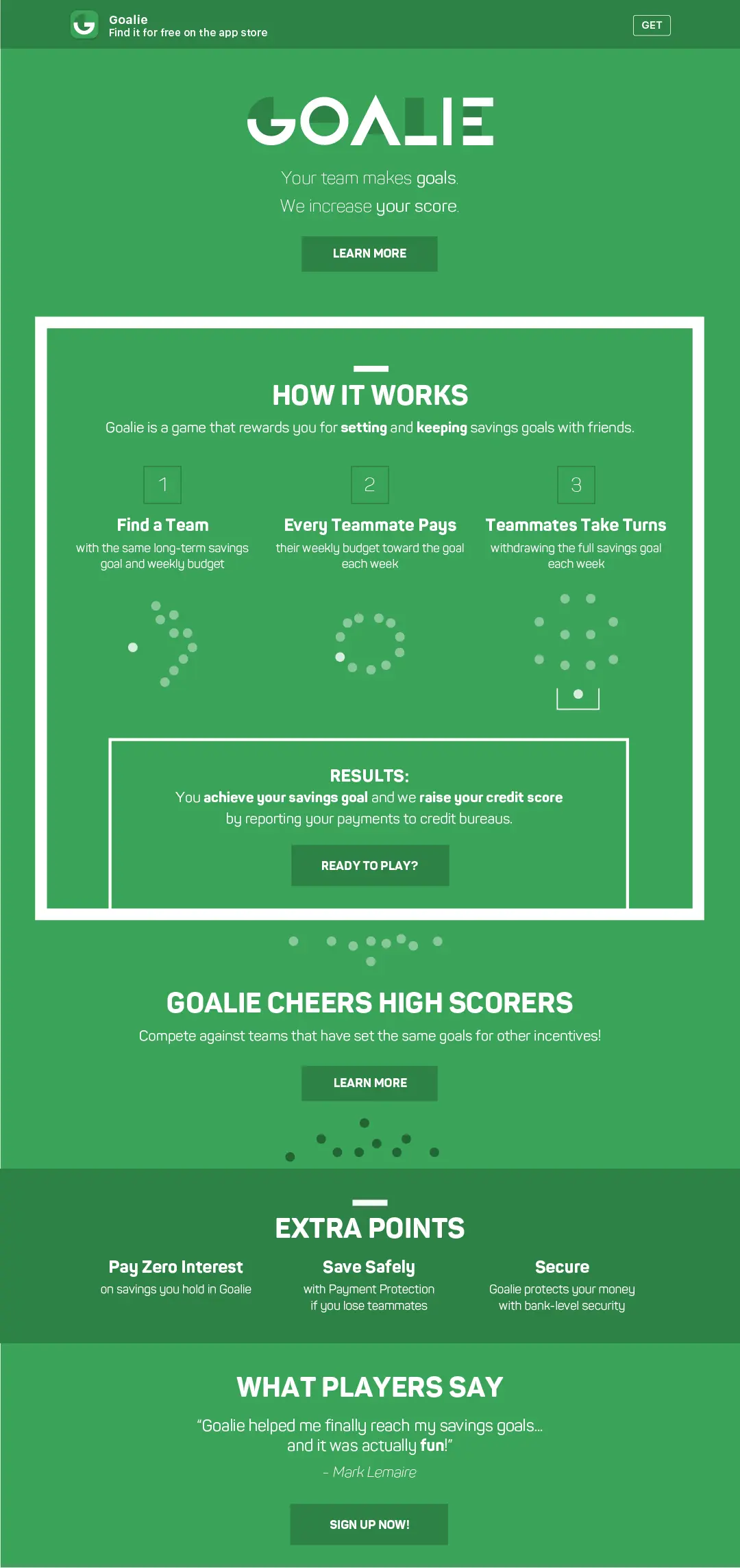 Landing page 1 screenshot